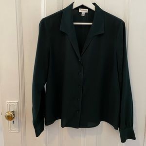 Frank & Oak Forest Green Blouse